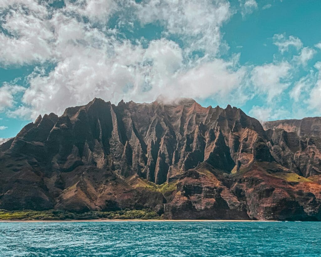 Kauai mountains and ocean